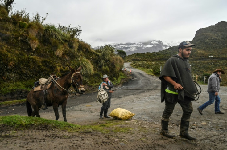 Pobladores de Murillo, en las faldas del volcán Nevado del Ruiz, realizan sus actividades cotidianas a pesar de la constante amenaza de erupción