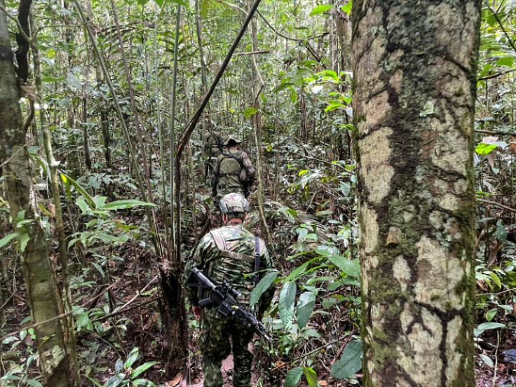 Unos 200 soldados e indígenas con conocimiento del terreno están peinando un área de unos 320 kilómetros cuadrados (124 millas cuadradas), aproximadamente el doble del tamaño de Washington, DC.