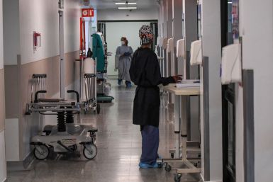Nurses are see at the intensive care unit